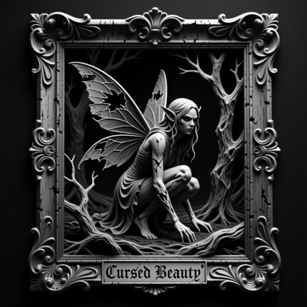 Gothic Fairy Entombed in Ornate Frame