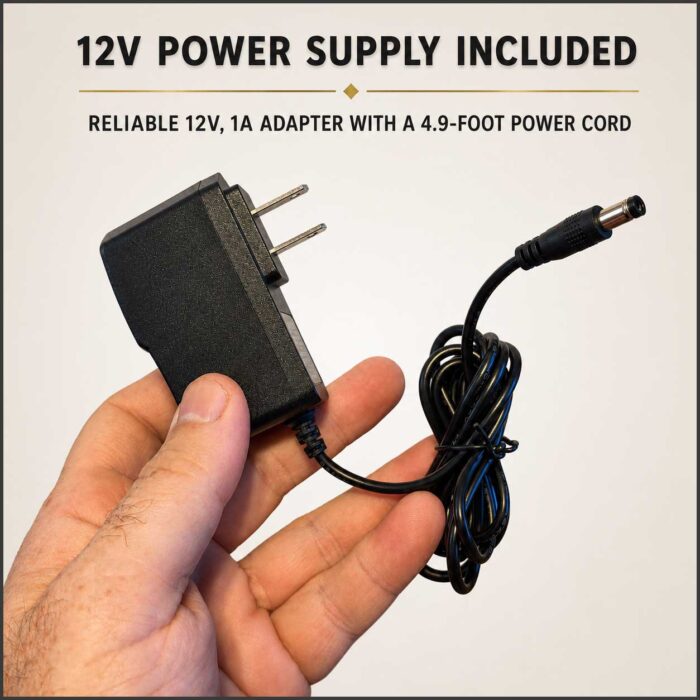 11 12v power supply included