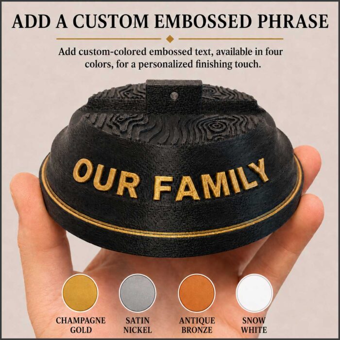 11 custom embossed phrase