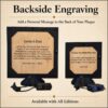 12 backside engraving option