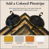 13 colored pinstripe options