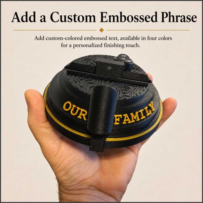 14 custom embossed phrase
